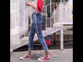 CTRLCITY Asymmetrical Ankle-Length Jeans High Waist Jeans Classic Women Regular Straight Casual Ladies stretch Jeans Tassel8913