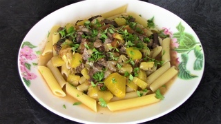 Печенка с кабачком - ароматное, сочное и очень вкусное блюдо на каждый день.