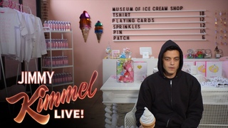 Мистер Робот и Рами Малек Посещает Музей Мороженного || Jimmy Kimmel