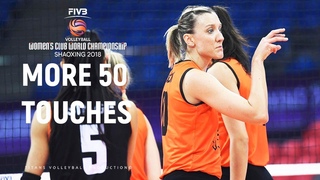 MORE 50 Touches - Volleyball LONG RALLY (Eczacibasi vs Altay) 59 secs | WCWC 2018