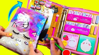 DIY СКВИШИ ПЛАНЕР АНТИСТРЕСС 🦄 единорог СВОИМИ РУКАМИ ШКОЛЬНАЯ КАНЦЕЛЯРИЯ на бюджете back to school