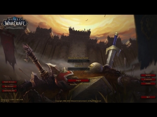 Battle for Azeroth Login Screen.
