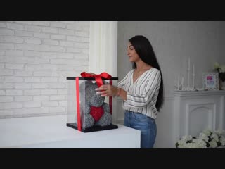 Мишка из 3d роз от Notta Belle