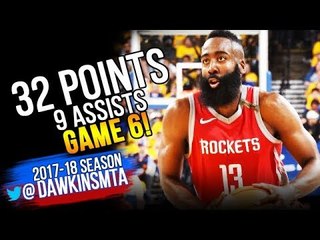 James Harden Full Highlights 2018 WCF Game 6 Warriors vs Houston Rockets - 32-9! | FreeDawkins