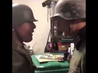 German Soldiers Singing Erika Clinking Helmets