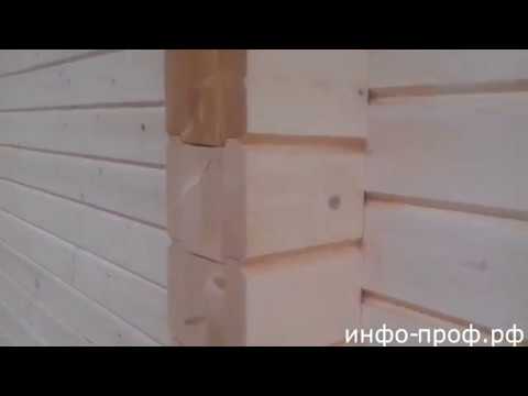 Шлифовка бани из клееного бруса.