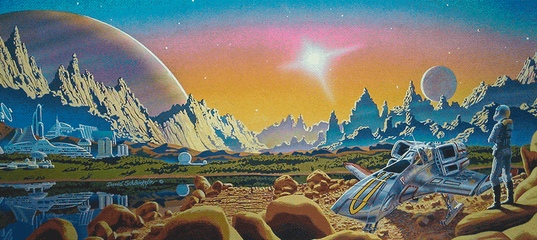 Image result for retro sci fi landscape