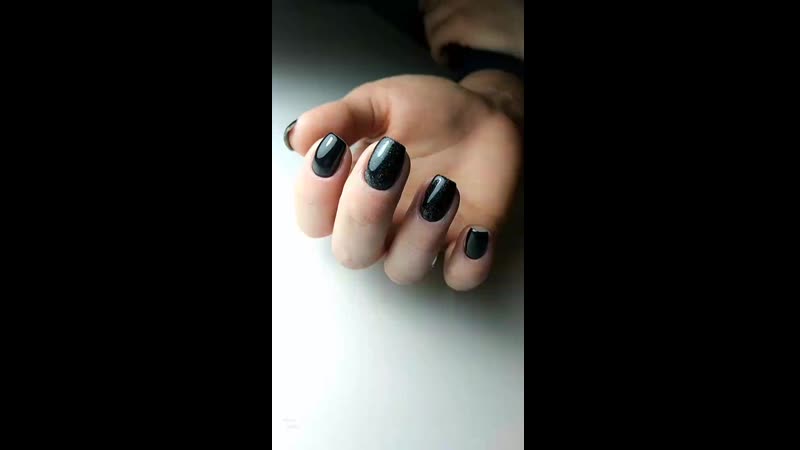 Идеальные чёрные ногти 🖤