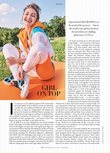Gigi Hadid – Harper’s Bazaar Magazine Australia March 2019 Issue