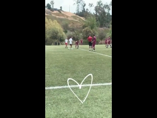 May 12: Fan taken video of Justin playing soccer in Playa Vista, California.