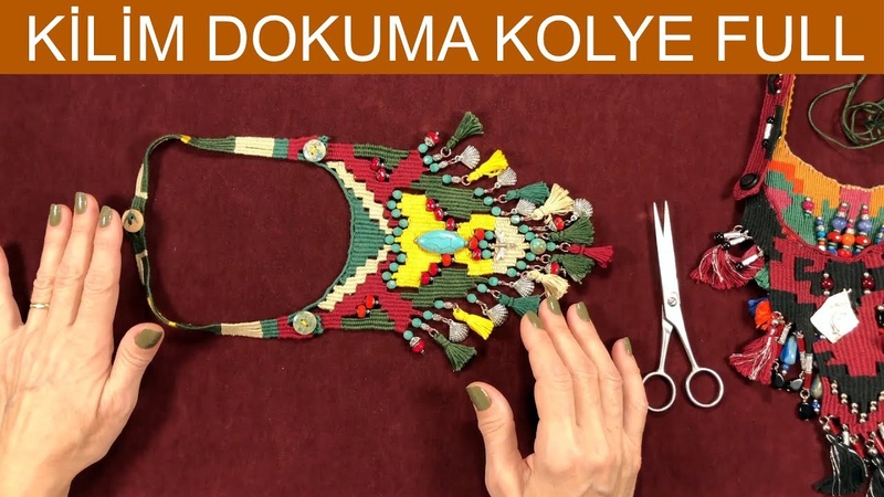 Kilim Dokuma Kolye Full