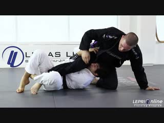 De La Riva to Knee Cut Pass Defense to Deep Half Guard to Clock Choke