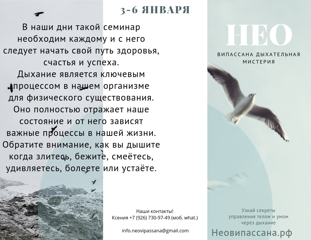 Афиша Самара Випассана I Новогодний Нео Ретрит I 3-10 января