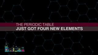 Four new elements added to periodic table
