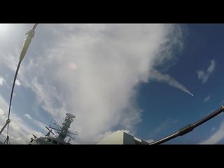 HMS MONTROSE Fires SEA CEPTOR Air Defence Missile System