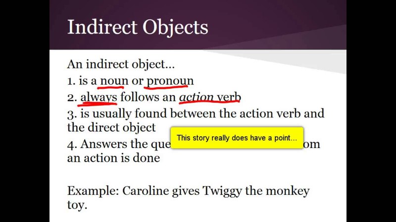 Direct and Indirect Objects