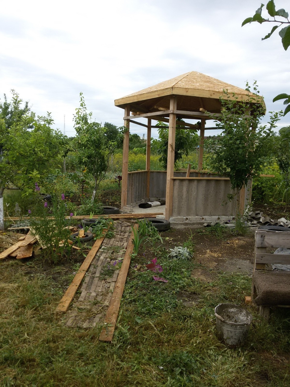 Беседка грибок своими руками