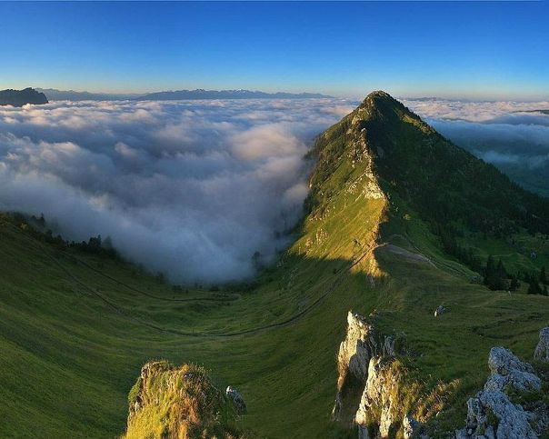 Море облаков, Альпы