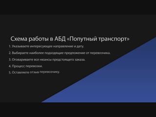 АВТОМАТИЧЕСКАЯ БАЗА ДАННЫХ (АБД) «ПОПУТНЫЙ ТРАНСПОРТ»