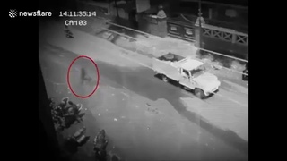 Ghost’ caught on camera walking through traffic in the Philippines