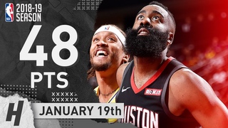 James Harden MVP Full Highlights Rockets vs Lakers 2019.01.19 - 48 Pts, 8 Reb, 8 Threes!