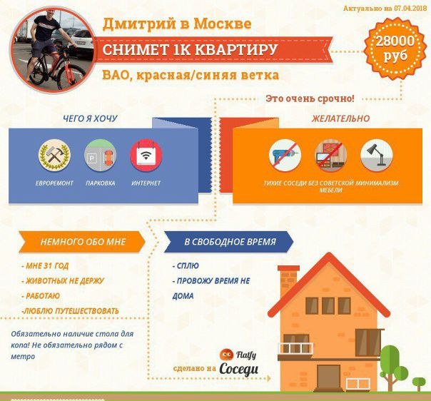 Фото: Молодой парень,31 год, реально без вп Снимет срочно 1-комнатную квартиру,с хорошим ремонтом !территориально ВАО красная /синяя ветка(можно не рядом с метро ,рассматриваются варианты около мкад) до 28.000<br>Пишите)