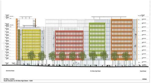 Central Saint Giles — это многофункциональный проект в центре Лондона .