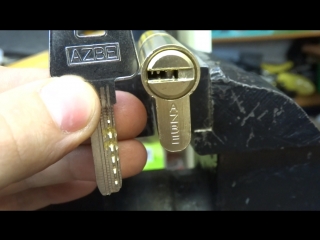как открыть замок Azbe вскрытие азбе AZBE HS6.