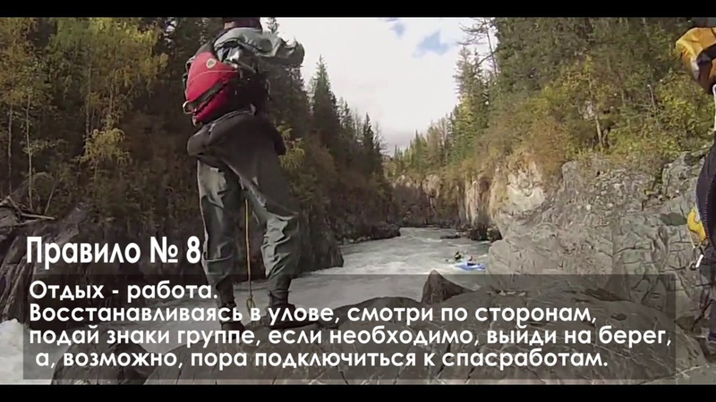 Техника поведения каякера в бочке.