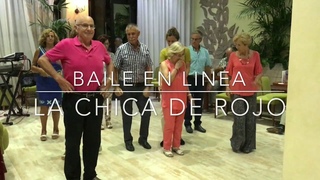 Baile en Linea - La Chica De Rojo ( Cumbia )