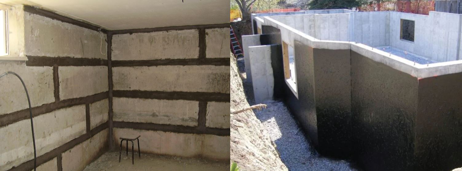 Стены подвала