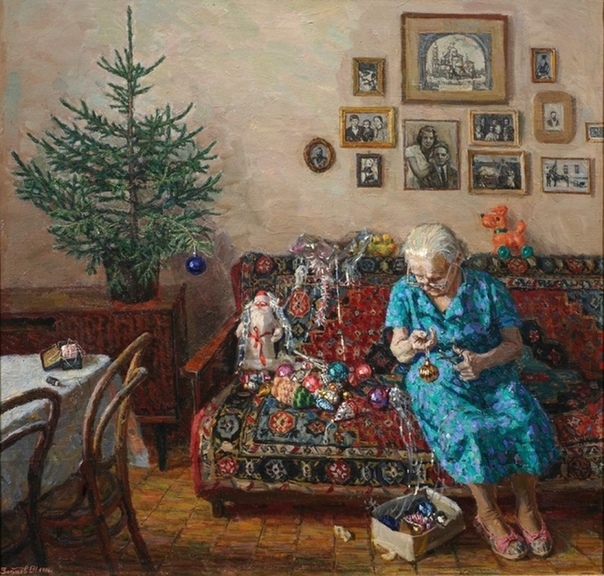 История одного шедевра. «Рождественская елка», Зайцев Егор Николаевич 1996 г. Холст, масло. Размер: 104х100 см.Коллекция ИРРИ (Институт русского реалистического искусства)Автор знаменитой
