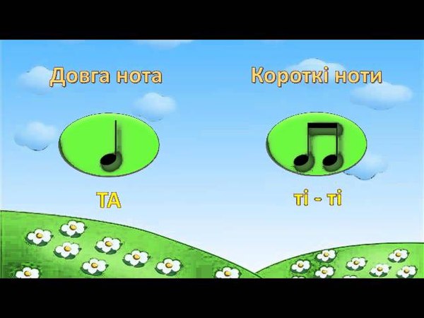 Вивчаємо довгу та короткі ноти