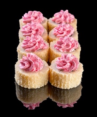 Бэби Лава ТЕМПУРА (сыр,тигровые креветки,огурец,крабовые палочки,соус Лава)  Стоимость 220 рублей Вес 340гр  ПРИБОРЫ ЗАКАЗЫВАЮТСЯ ОТДЕЛЬНО  СКИДКА НА САМОВЫВОЗ 10%