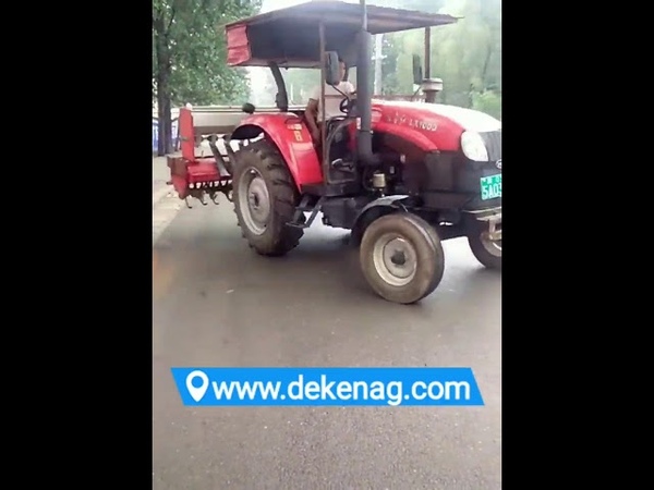 Farm tractor with wheat planter