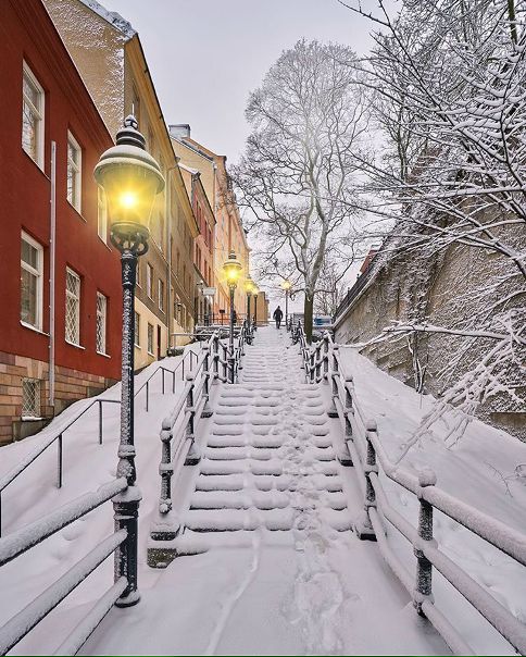 Snow covered Sdermalm  