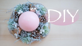 Очень нежная Новогодняя свеча / DIY Tsvoric / Christmas candle