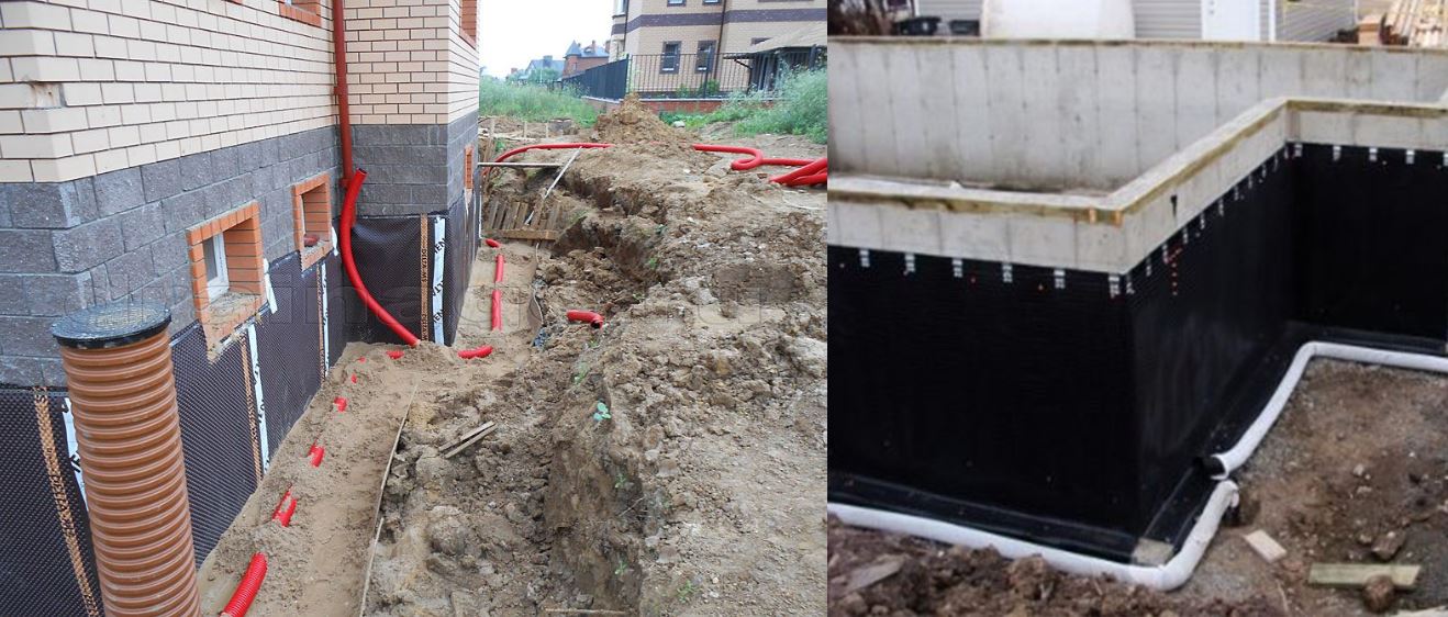 Отвод воды от фундамента