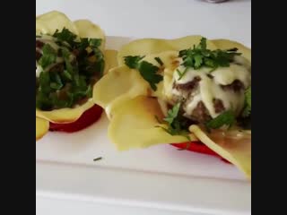 Цветы из картофеля и мясных шариков - Личный повар (Рецепт под видео в описании)