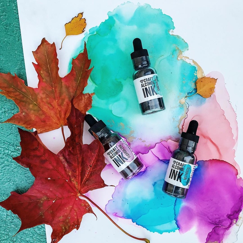 alcohol ink алкогольные чернила, техника рисования