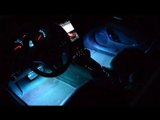 WOXMA LED Strip Car RGB 4X9 pcs Car Interior Decorative Atmosphere led Strip SMD 5050 Car RGB Pathway Floor Light Remote Control