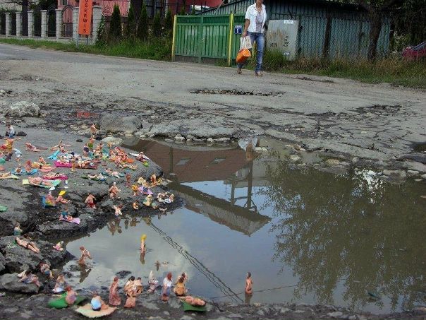 Типичный городской пляж: