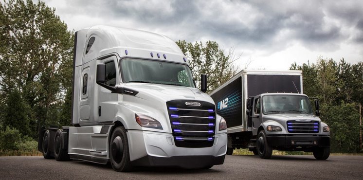 Freightliner eCascadia и eM2: Daimler запускает в серию тяжелые электрогрузовики. Freightliner eCascadia и eM2: Daimler запускает в серию тяжелые электрогрузовики.