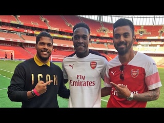 Indian cricket stars KL Rahul & Umesh Yadav visit Emirates Stadium