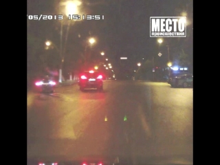 Лексус загнал КИА в дерево