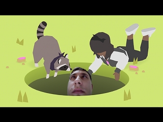 Игра просунь всё в дырку необычная Donut County обзор геймплея игры review gameplay