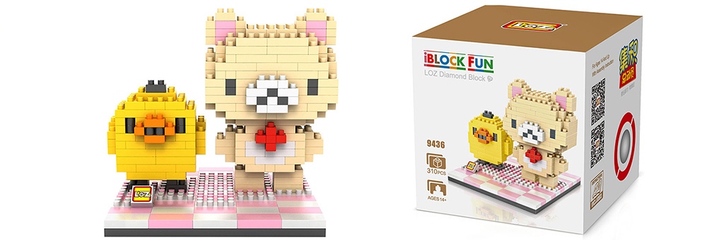 Конструктор LOZ Diamond Block iBlock Fun "Корилаккума и Киироитори" 9436 Конструктор LOZ Diamond Block iBlock Fun "Корилаккума и Киироитори" 9436