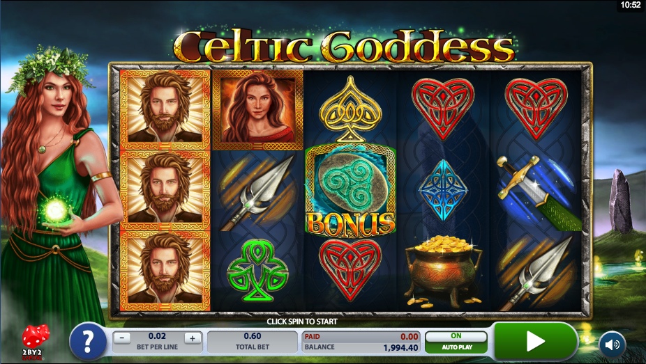 Вулкан: игровые автоматы Celtic Goddess (Кельтская богиня)