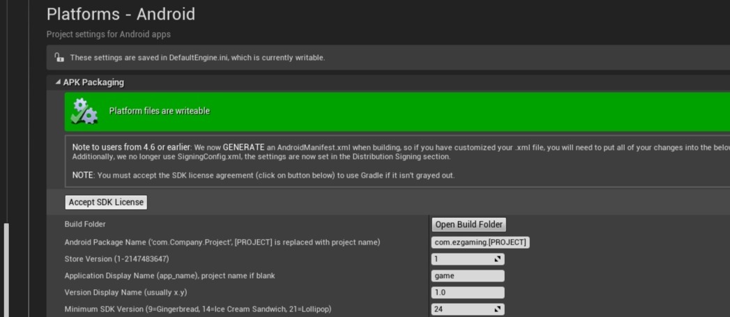 Android Build Failed Package Xml Ue4 Answerhub
