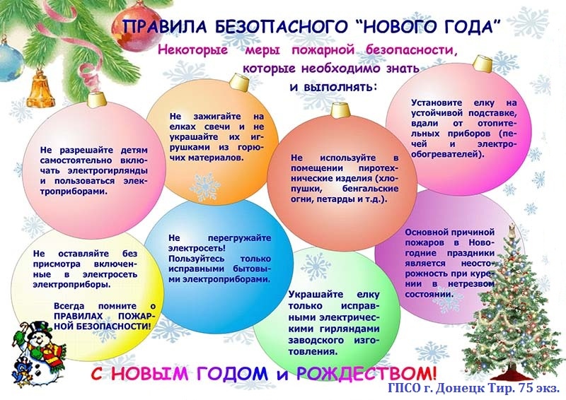 Правила безопасного Нового года 